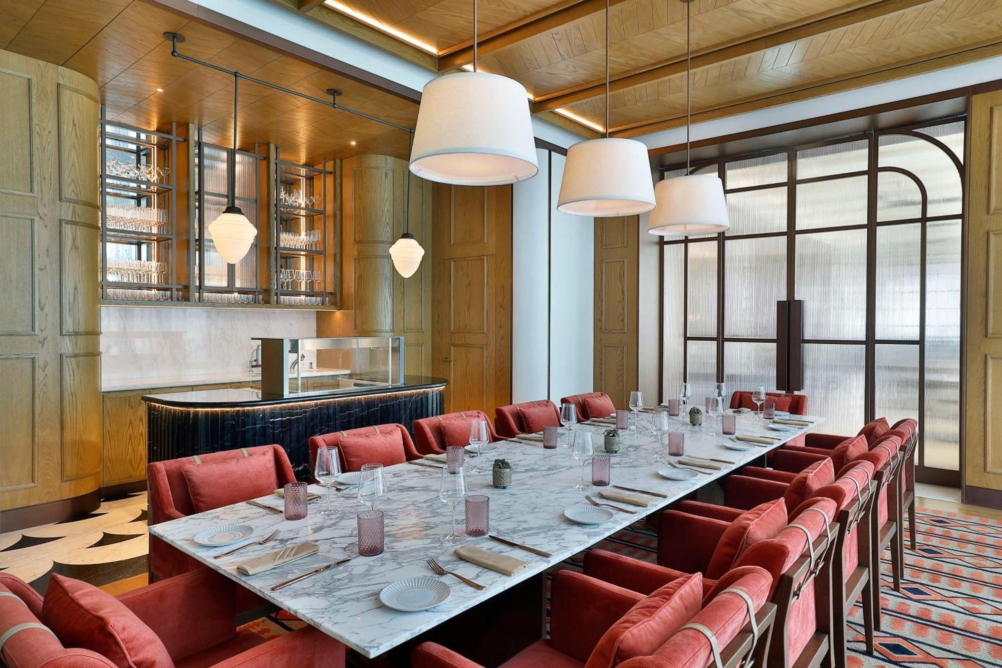 Waldorf Astoria Doha Lusail Exterior foto The private dining room at the restaurant